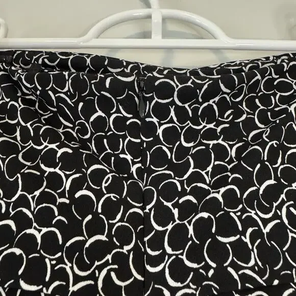 WHBM Instantly Slimming Strapless Sheath Dress Size 8 Tiered Stretch Black White - Picture 8 of 15